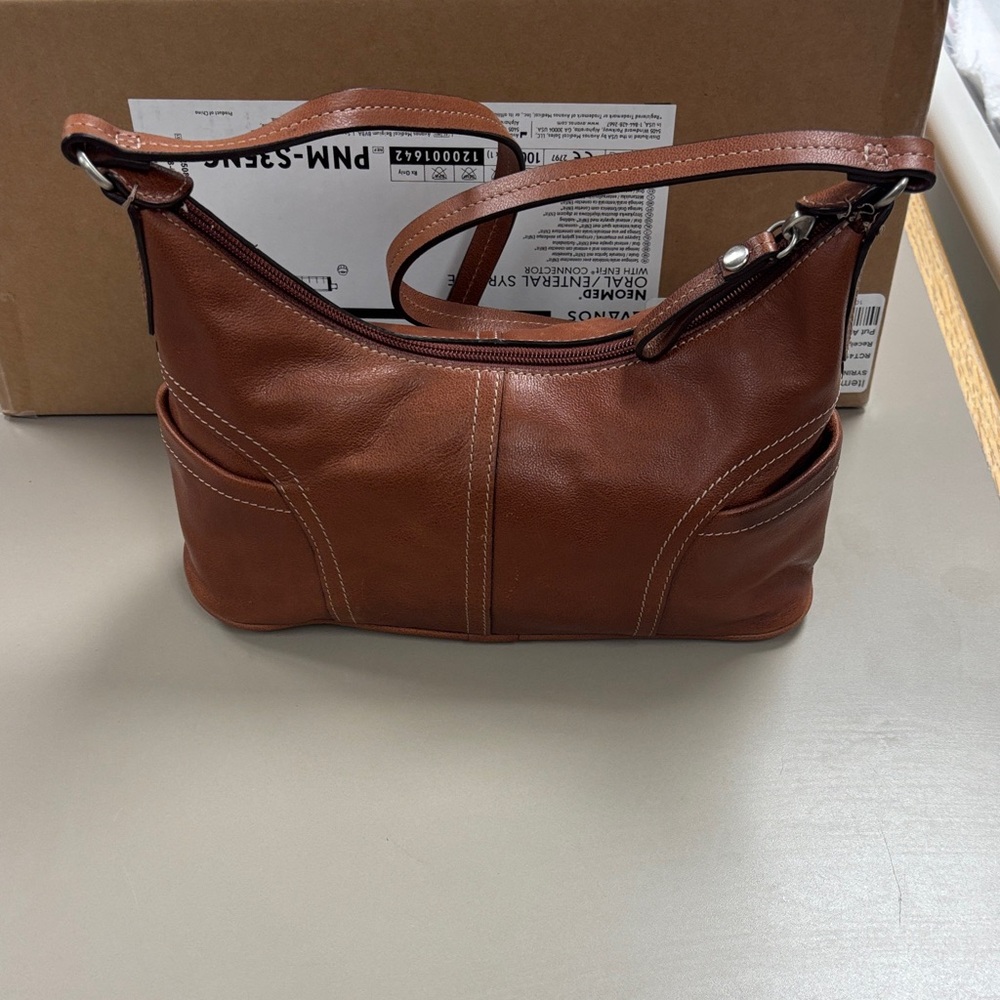 Fossil Rich Brown Leather Shoulder Bag